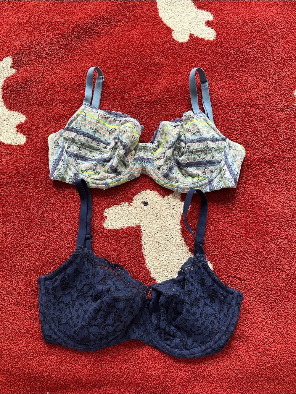 Two Victoria Secret Lace Underwire Bra
